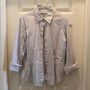 Off white / gray button down shirt